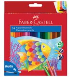  BOJE DRVENE-VODENE 24BOJE PLUS KIST AQUARELL FABER-CASTELL 114425 BLISTER | Shoptok.si