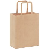  Papirnate vrećice 250 kom s ručkama smeđe 18x8x22 cm | shoptok.hr