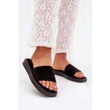 Boto Ladies Platform Sandals Made Of Eco Suede Black Jorina | Shoptok.si