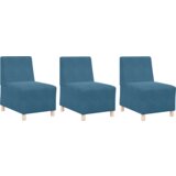SOFA Stolice 3 pcs Plava 55 x 74 x 82 cm Baršun | shoptok.hr