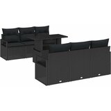 Sjedeća garnitura za vrt 7 kom. Bež Poli ratan 175 x 62 x 85 cm | shoptok.hr