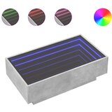  Stolić za kavu LED siva boja betona 90x50x30 cm drveni | shoptok.hr