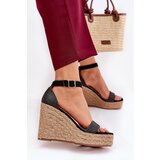 Boto Women's Wedge Sandals With Braiding Black Adelio | Shoptok.si