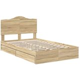  Postelja s shranjevanjem z vzglavjem Sonoma hrast 135 x 190 cm, (5000105794) | Shoptok.si
