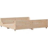 vidaXL Posteljni okvir z vzglavjem 200x200 cm trdna borovina, (21311321) | Shoptok.si