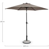 BIZZOTTO Sivorjav senčnik ø 270 cm Kalife – | Shoptok.si