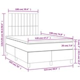  Krevet s oprugama i madracem LED tamnozelenim 120x190 cm baršun | shoptok.hr