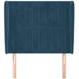  Uzglavlje s ušima tamnoplavo 103x23x118/128 cm baršunasto | shoptok.hr