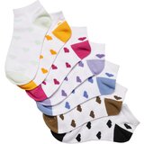 Urban Classics Accessoires Sneaker socks made of recycled yarn Heart 7-Pack multicolor | shoptok.hr