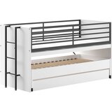 Vipack Bela pograd/z dodatnim ležiščem otroška postelja z letvenim dnom 90x200 cm Sam – Cene