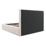 Micadoni Home Krem tapecirani bračni krevet s prostorom za odlaganje s podnicom 200x200 cm Kelp – | shoptok.hr