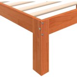 Krevetni okvir vosak smeđi 200x200 cm masivna borovina | shoptok.hr