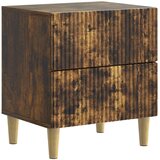 vidaXL Noćni ormar Dimljeni hrast 43 x 34 5 x 48 cm Konstruirano drvo - Dimljeni hrast 1 | shoptok.hr