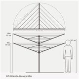 Brabantia Vrtno stojalo za sušenje perila Lift-O-Matic 60m – | Shoptok.si