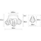 Opviq Crna/u zlatnoj boji stropna svjetiljka s metalnim sjenilom ø 18 cm Oylat – | shoptok.hr