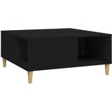 Maison Chic Klubska mizica - kavna mizica - Nizka mizica črna 80x80x36,5 cm inženirski les, (21754902) | Shoptok.si