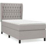 Maison Chic Box spring postelja - Vzmetna postelja z vzmetnico svetlo siva 90x190 cm blago SL13755, (21901346) Cene
