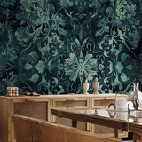  Foto tapeta - Oriental Pattern Carpet: Emerald Ornaments and Worn Patterns 150x105 Vodootporna | shoptok.hr