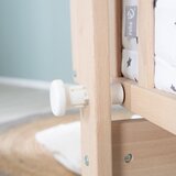 Roba Zibelka iz masivne bukve na koleščkih/z ogrodjem za baldahin 40x90 cm v naravni barvi – | Shoptok.si
