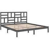  Posteljni okvir siv iz trdnega lesa 200x200 cm, (20684441) | Shoptok.si