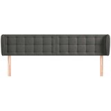  Vzglavje z ušesi temno sivo 203x23x78/88 cm žamet, (20793742) | Shoptok.si