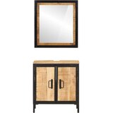  2-dijelni set kupaonskog namještaja od željeza i drva manga | shoptok.hr