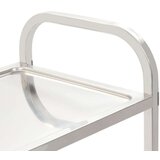 vidaXL Kuhinjski voziček 2-nadstropni 95x45x83,5 cm nerjaveče jeklo | Shoptok.si