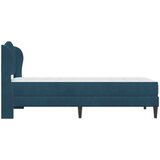  Krevetna konstrukcija s uzglavljem Plava 90 x 190 cm Baršun | shoptok.hr