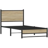  Metalni okvir kreveta bez madraca boja hrasta sonome 90x200 cm | shoptok.hr