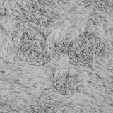  Faux Rabbit Fur Rug Siva 120 x 120 cm Poliester | shoptok.hr