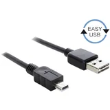 USB 2.0 kabel [1x moški konektor USB 2.0 tipa A - 1x moški konektor USB 2.0 tipa mini B] 3 m črna primeren za obojestranski priključek , pozlač, (20416001)
