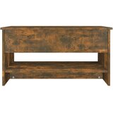  Klubska mizica dimljeni hrast 80x50x40 cm inženirski les, (20625016) | Shoptok.si