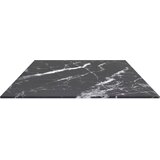 Stolna ploča crna 100 x 50 cm 6 mm staklena s mramornim uzorkom | shoptok.hr