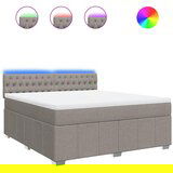 vidaXL Box spring postelja z vzmetnico taupe 180x200 cm blago, (21305766) | Shoptok.si