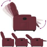  Naslonjač na podizanje od tkanine crvena boja vina | shoptok.hr