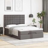  Otomanski krevet s madracem sivi 140x190cm umjetna koža | shoptok.hr