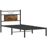 vidaXL Okvir kreveta bez madraca dimljena boja hrasta 75x190 cm drveni | shoptok.hr