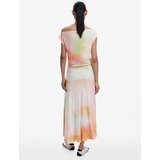 Desigual Ljetna haljina ecru/prljavo bijela / roza / narančasto crvena | shoptok.hr