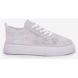 Boto Lace-Up Women's Sneakers On Platform White Aranelith | Shoptok.si