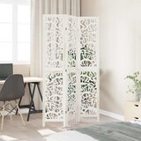  Sobna pregrada s 3 panela bijela od masivnog drva paulovnije 40 x 200 cm | shoptok.hr