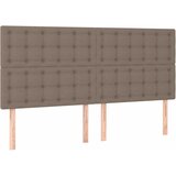  Krevet s oprugama i madracem smeđesivi 160x200 cm tkanina | shoptok.hr