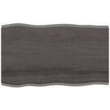 vidaXL Mizna plošča temno siva 100x60x2 cm obdelana trdna hrastovina Cene
