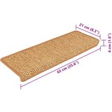  Samoljepljivi otirači za stepenice 15 kom 65x21x4 cm sisal | shoptok.hr