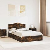  Krevet s od storage s uzglavljem Dimljeni hrast 135 x 190 cm | shoptok.hr