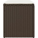  Vrtni stolci s jastucima 2 kom smeđi 40x40x43 cm poliratan | shoptok.hr