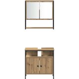  Set 3 komada kupaonskog namještaja od hrastovine | shoptok.hr