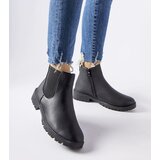 Gemre Black classic casual eco-leather ankle boots Saber | Shoptok.si