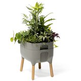 Plastia Siv samozalivalni lonček za rastline Low Urbalive, višina 48 cm | Shoptok.si