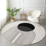 Mila Home Crno-bijeli periv/pogodan za robotski usisavač okrugli tepih ø 80 cm Comfort – | shoptok.hr