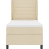  Box Spring postelja z vzmetnico v kremni barvi, 100x200 cm, blago, (22052614) | Shoptok.si